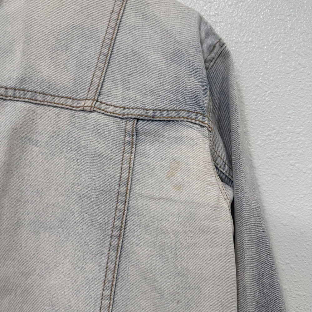 Roxy Womens Light Wash Denim Jacket Cotton Button Front Blue Size Medium - Picture 6 of 7